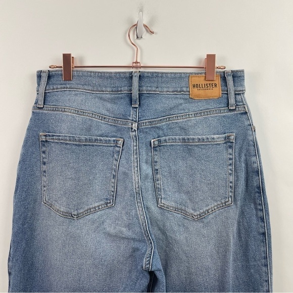 Hollister Ultra High-Rise Dad Jean Medium Wash Vintage Stretch 9L - Picture 9 of 14